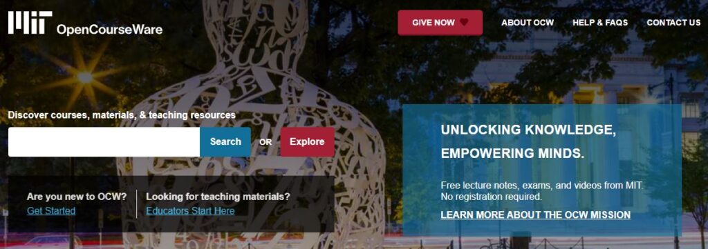 Free courses from MIT