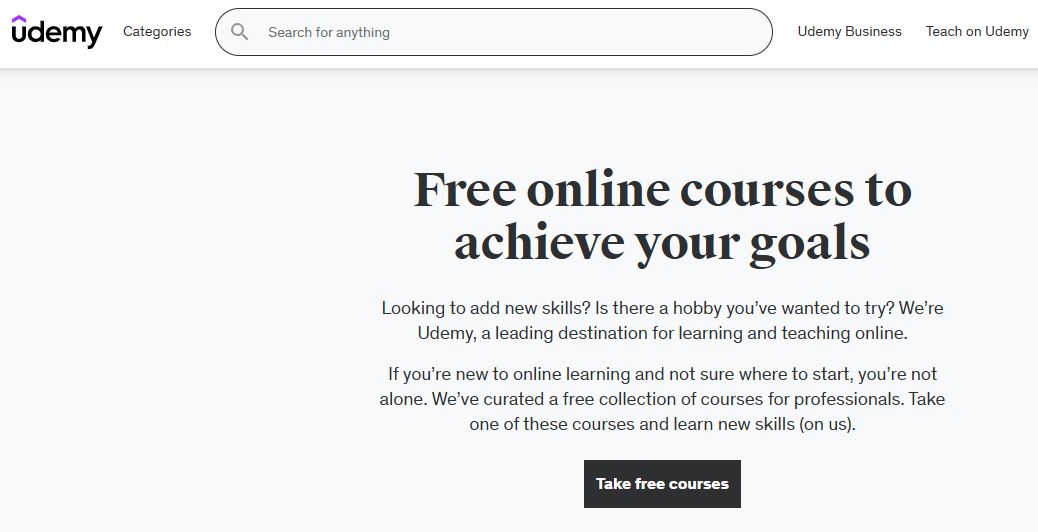 Udemy free courses