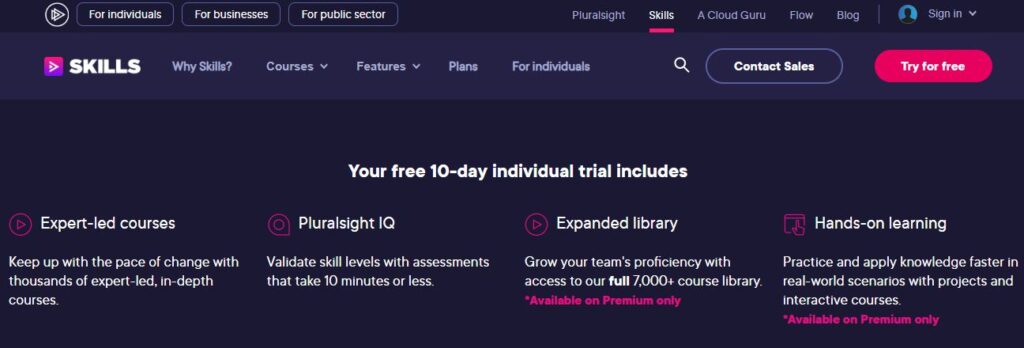 Pluralsight free trial